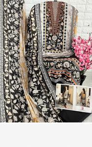 คอลเลกชั่นผ้าฝ้ายแท้พิมพ์ดิจิตอลพื้นสนามหญ้ามีคอลเลกชันผ้าฝ้าย dupatta ปากีสถาน - Product Image 3