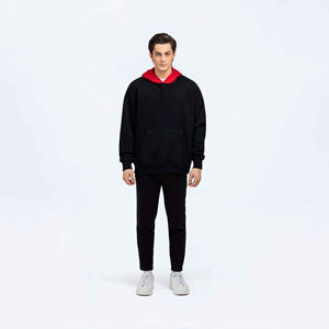 Sweats à capuche surdimensionnés et lourds de haute qualité personnalisés de haute qualité sweat à capuche unisexe en coton sérigraphie pour hommes - Product Image 6