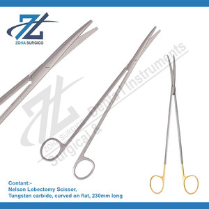 Tijeras de Lobectomía Nelson de Acero Inoxidable de Alta Calidad, Instrumentos Quirúrgicos Dentales Profesionales Manuales, Fabricante de Pakistán - Product Image 2