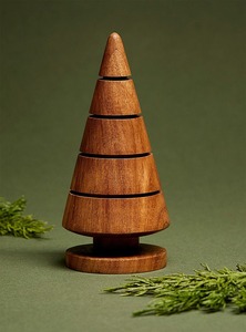 Mini árbol de Navidad sin terminar ecológico de alta calidad, adornos de madera, decoración de Mesa para el hogar o al aire libre para bodas - Product Image 6