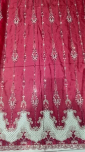 Prêt à stocker nouvelles perles de travail manuel mises à jour tissu de soie importé pour la fabrication de chiffons pour femmes Textile matière première tissu de soie - Product Image 5