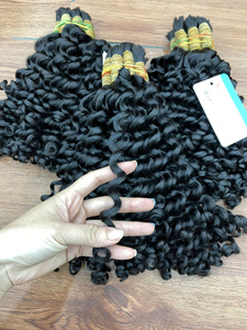 Drop Ship Worldwide Raw Hair Venta al por mayor 100% Cutícula alineada Sin enredos Sin cobertizo Vapor Deep Wave Bulk Extensiones de cabello vietnamita - Product Image 3