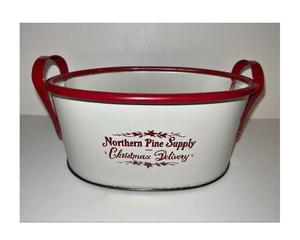 Maceta de invierno North Star para jardines de vacaciones hecha con metal galvanizado y diseñada para exhibiciones navideñas alegres - Product Image 1