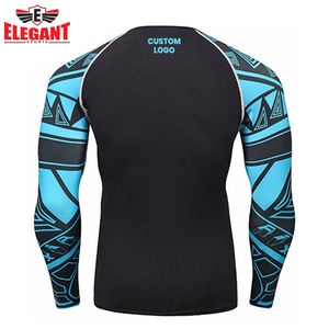 Protector de erupción de manga larga MMA impreso personalizado de alta calidad para hombres transpirable mejor Material Fight Wear - Product Image 6
