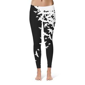 Customized Sublimated Mid-Waist Women's Full Length Leggings Breathable Seamless Knitted Activewear <b>Tummy</b> <b>Control</b> Casual Yoga - Product Image 6