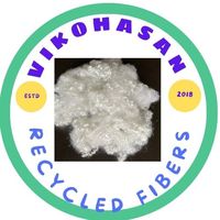 Fibre de polyester recyclée blanche de haute qualité, 100 % polyester, fibre creuse siliconée, spinning conjugué, ignifuge