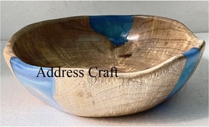 Ensemble de vaisselle en bois et résine époxy de style américain, de qualité supérieure, fait à la main, écologique, durable, sans plomb, pour les fêtes - Product Image 3