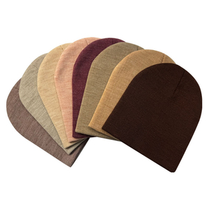 Venta al por mayor de alta calidad de color sólido versátil precio de fábrica de diseño de moda personalizado de punto liso en blanco gorro cálido de invierno 2026 - Product Image 1
