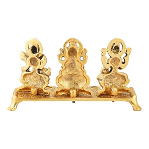 <b>Gold</b>-Plated Metal Laxmi Ganesh Ji Saraswati Ji <b>Statue</b> Model Home Decoration Business Gifts Festive Occasions Religious Use Smart - Product Image 3
