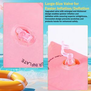 Brassards de natation gonflables pour enfants les mieux notés, manches flottantes en PVC pour la piscine, pour débutants, entraînement de sécurité, rose - Product Image 5