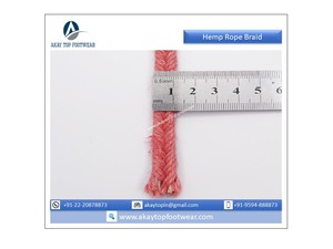 Couleurs personnalisées Tresse de corde de chanvre en fil de jute Prix authentique pour la fabrication de chaussures d'espadrille - Product Image 2