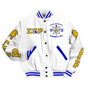 Sigma Gamma Rho 1922 Limited Varsity Letterman Jacket Premium SGRho Greek Royal Poodle Heritage Coat - Product Image 4