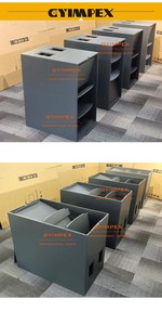 ลำโพงซับวูฟเฟอร์ขนาด 21 นิ้ว ผลิตในจีน กันน้ำ รองรับเสียงความถี่ต่ำ ใช้ได้ทั้งแบบแอคทีฟและแพสซีฟ ดีไซน์กล่องพร้อมซาวด์บาร์ - Product Image 4