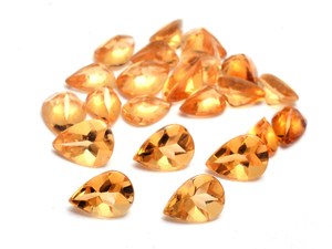 Citrine AAA+ 6mm-9mm Pierre précieuse de forme poire, coupe buff top, citrine naturelle, pierre semi-précieuse, pierre facettée, pierre taillée en vrac pour bijoux - Product Image 2