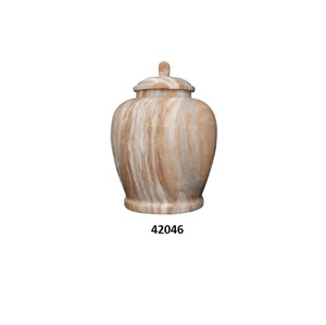 Urna clásica de mármol Natural de gran venta, urna grande de cremación para adultos para cenizas humanas con tapa y para el proveedor del hogar, urna para cenizas - Product Image 2