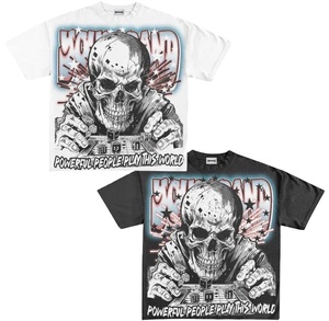 T-shirt personnalisé boxe crâne sérigraphie t-shirts pour hommes poids lourds séchage rapide plaine surdimensionné pour hommes grande taille t-shirts pour hommes - Product Image 1