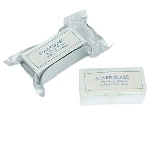 Cristalería de laboratorio de alta calidad 18x18 20x20 22x22 24x24 24x50 24x60mm Microscopio Slips Cubierta de vidrio - Product Image 1