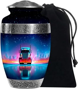 Urna de cremación grande de diseño moderno para adultos, hombre y mujer, estilo camionero para cenizas humanas, ocasión de simpatía - Product Image 1