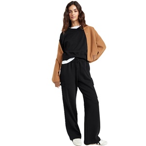 Suéter Corto Casual para Mujer, Color Sólido, Cuello Redondo, Estilo Holgado, Primavera, Otoño, Invierno, 100% Bordado, 2026 - Product Image 6