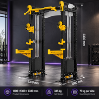 BM Cage de Squat Tout-en-un avec Poulie Fixe, Machine à Câble d'Entraînement, Power Rack, Équipement de Fitness pour Entraînement Complet du Corps à Domicile