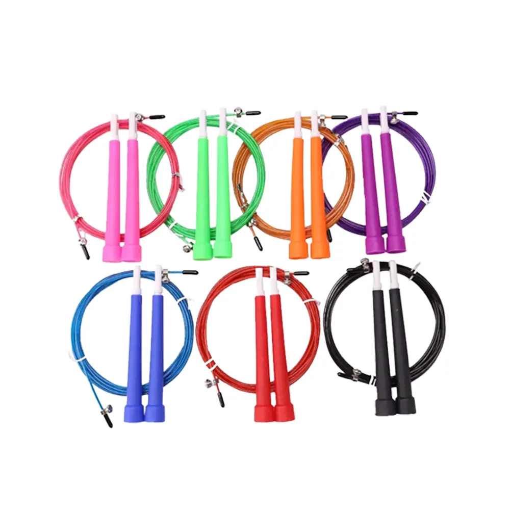 Alta Velocidade Rápida Corda Jump Rope Skipping Rope para Fitness Black Bag Jogo Aço PVC Item Ao melhor preço