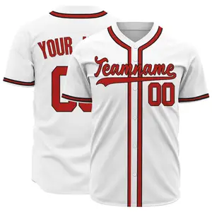 全新顶级品质您自己的设计和标志棒球球衣定制廉价升华时尚棒球球衣