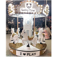 Nouveau design personnalisé manège en métal avec musique et miroir lumineux Carrousels Kids 'Fairground Carrousel for Sale