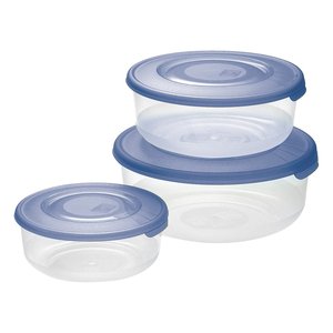 <b>Set</b> contenitori alimenti 3 pz (500 ml, 1,0 e 1,7 lt) FAMILY FOOD Azzurro 904066971G - Product Image 1