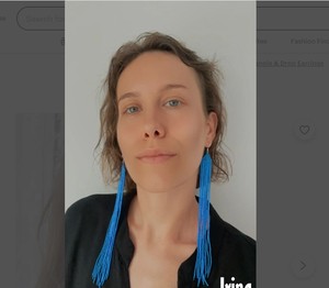 Silver Extra Long <b>Earrings</b> Fringe <b>Earrings</b> Shoulder duster Seed Bead <b>Earrings</b> Gold Women <b>Earrings</b> <b>Red</b> Emerald Blue Gold - Product Image 2