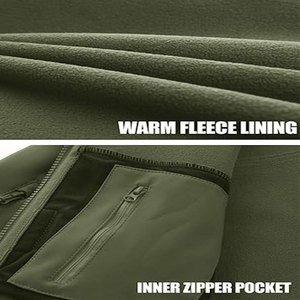 Veste Softshell imperméable de haute qualité pour hommes avec fonction coupe-vent pour les activités d'hiver en plein air fermeture éclair - Product Image 5
