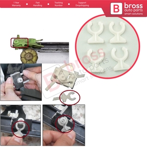 Clips de fixation pour support de lève-vitre BWR5110 pour Albea Siena Palio Doblo Panda Ducato Trafic Vivaro A Romeo 147 - Product Image 5