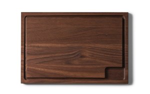 เขียงไม้เนื้อแข็งลายไม้วอลนัท พร้อมร่องน้ำผลไม้แบบเอียง  สามารถสลักชื่อได้ เหมาะสำหรับหั่นผักและเชฟ - Product Image 2