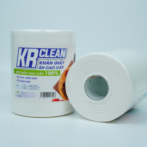 Krclean Premium servilletas de fiesta no tejidas de pulpa de madera Virgen Blanca de 15x15cm tejido enrollado de 1 capa de fábrica de Vietnam - Product Image 2
