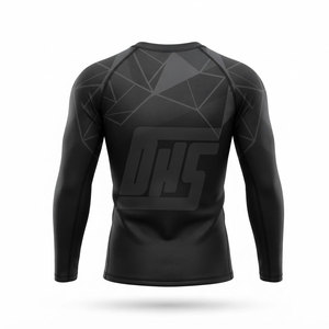 T-shirt de compression à manches longues pour homme, vêtements de sport athlétiques, sublimation personnalisée, entraînement, fitness, course à pied, vêtements de sport - Product Image 2