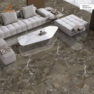 Importer directement de l'Inde Revêtement de sol en porcelaine marbre émaillée noire Carreaux de céramique 600x1200 Carreaux muraux entièrement polis Intérieurs - Product Image 3