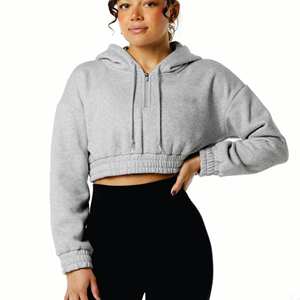 Pull à col roulé demi-fermeture éclair surdimensionné pour femmes sweats à capuche à manches longues imprimés motifs brodés automne hiver sweats d'extérieur - Product Image 1