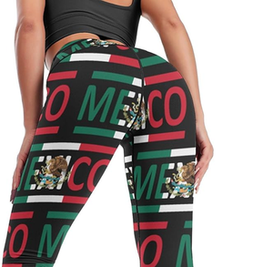 Leggings de Yoga de Cintura Alta con Estampado de la Bandera Mexicana para Mujer, Control de Abdomen, para Entrenamiento y Running - Product Image 2
