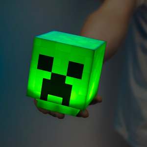 For Minecraft Creeper Shape LED Atmosphere Light Warm LED Night Light for Bedroom Room Mini Size Switch Power Source <b>Battery</b> - Product Image 3