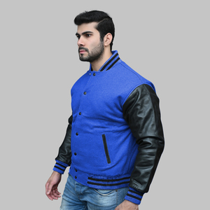 Chaqueta universitaria personalizada para mujer al por mayor, chaqueta de alta calidad con diseño universitario y mangas de piel auténtica, chaqueta con revestimiento a prueba de viento - Product Image 2