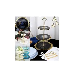 Resin Cake Stand Cake Dome 6 Inch Cake Stand With Dome Lid Glass Large Kitchenware for restaurants and hot sale