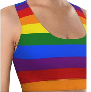 Soutien-gorge de sport tendance pour femme, coloré, doux, extensible, imprimé, pour la gym, l'entraînement et le fitness, vêtements de sport élégants pour femme - Product Image 2