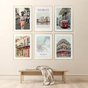 SQ Nouvelle-Orléans <span class=keywords><strong>Ville</strong></span> Impressions Sur Toile Mur Art Nouvelle-Orléans <span class=keywords><strong>Carte</strong></span> Photo Affiche Photographie Amérique Peinture - Product Image 4