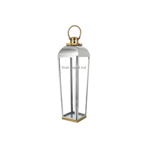 High Quality Metal and Glass <b>Silver</b> Plated <b>Lantern</b> for Home Christmas Lighting Decoration Hanging Candle <b>Lanterns</b> - Product Image 4
