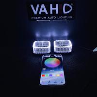 Coque universelle en acrylique RGB pour Angel Eye, clignotant dynamique, anneau lumineux projecteur haute intensité, réglage intelligent via application