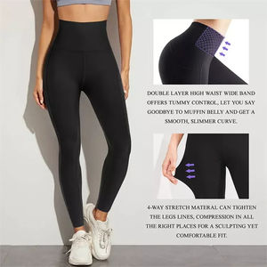 Leggings de sport pour femmes très vendus, taille haute, extensibles, respirants, écologiques, compressifs, légers, longueur intégrale - Product Image 4