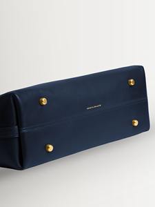 Sac à bandoulière en cuir pleine fleur bleu marine pour femme, sac de travail, grand sac fourre-tout, fermeture éclair, luxe, affaires, mode, femme - Product Image 4