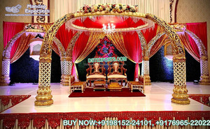 Grand Mandap Mandavarai pour les mariages sri-lankais, Grand Mandapam en fibre pour les mariages tamiliens, Mandapam de mariage de luxe personnalisable en fibre, Royaume-Uni - Product Image 5