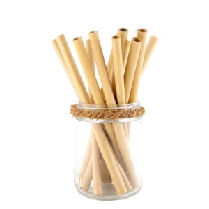 หลอดไม้ไผ่แบบใช้แล้วทิ้ง,เป็นมิตรกับสิ่งแวดล้อมย่อยสลายได้100% พร้อมโลโก้ผลิตในเวียดนาม - Product Image 1