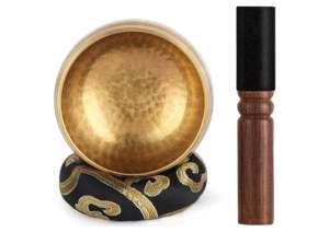 Bol chantant de haute qualité exclusif, poli, fait à la main, en laiton tibétain, pour la méditation, la thérapie sonore, le yoga, le nettoyage des chakras - Product Image 5