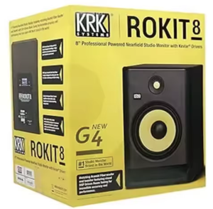 Par de Monitores de Estudio Profesionales Bi-Amplificados KRK RP8 8 G4 de Calidad, Salida de Audio Estéreo de 8 Pulgadas, Color Negro - Product Image 1